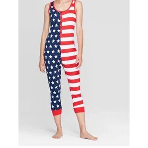 NWT Snooze Button patriotic unitard onesie Size XS